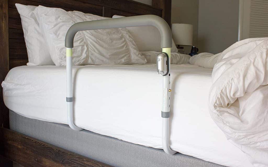 bed rail for recessed mattress